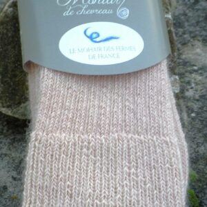 Chaussettes fines 37 39 rose coton